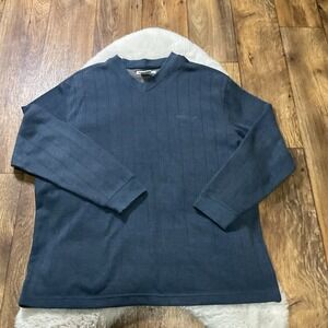 Columbia Sweater Men's V Neck Size XL Dusty Blue Knit